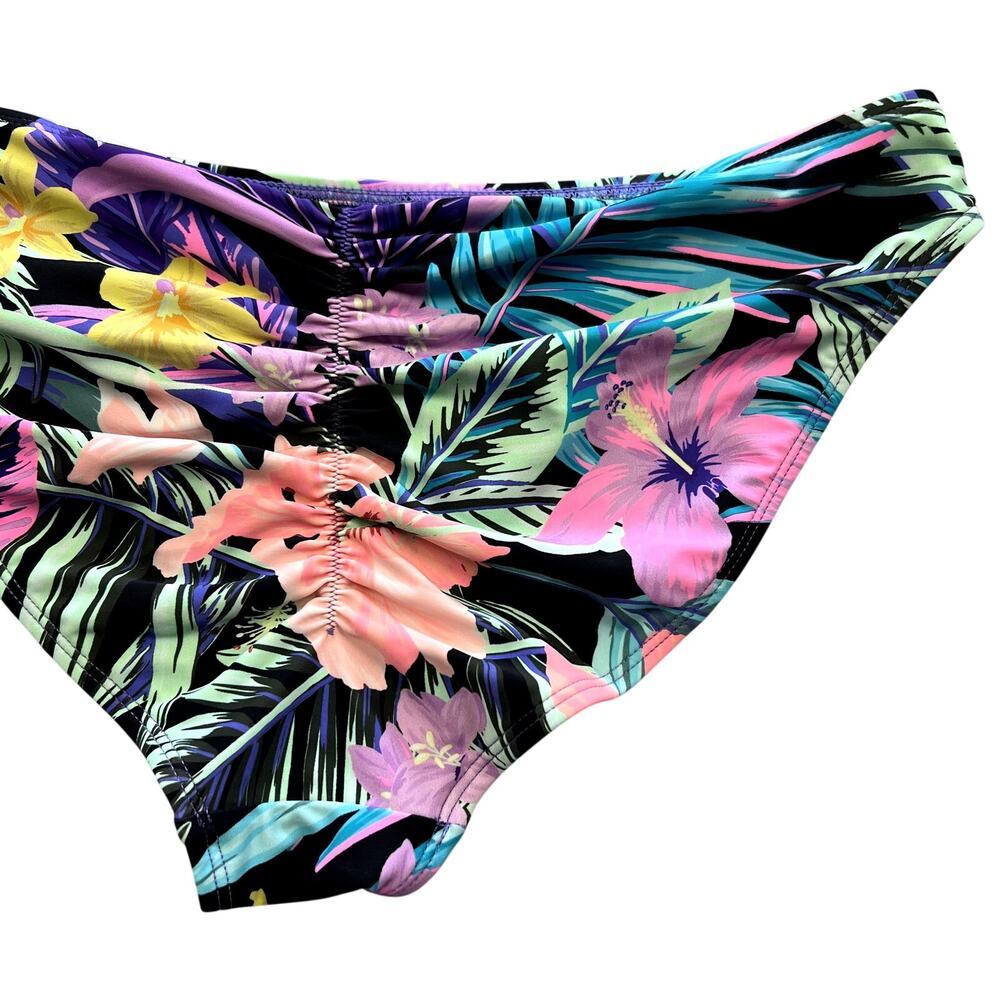 NOBO Women's Tropical Scrunched Bikini Bottoms Size Large